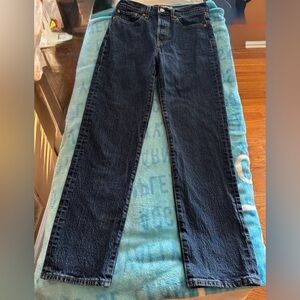 Levi's Women's Dark Blue Straight Leg Jeans Size 27